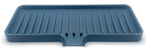 Silicone Soap Dish Tray and Sponge Holder with Drain Chute