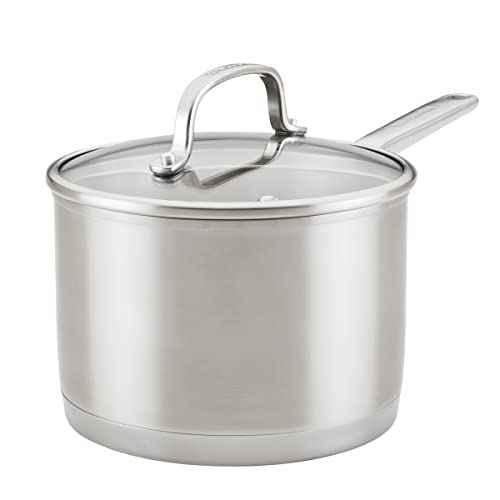 3 Ply Base Brushed Stainless Steel Sauce Pan