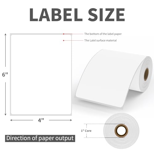 4" x 6" Thermal Labels for Zebra Rollo Direct Thermal Printers