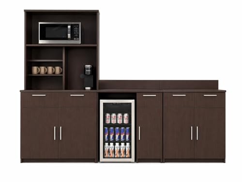 2 Door Kitchenette Cabinet with Upper Hutch