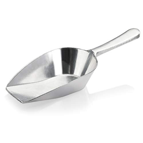 One Piece Cast Aluminum Flat Bottom Bar Ice Flour Utility Scoop