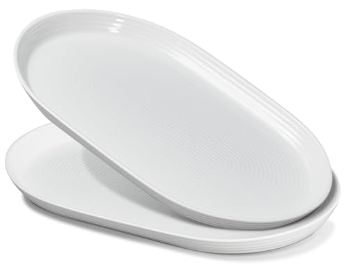 16 Inch Ceramic Serving Plates for Entertaining (2 Count)