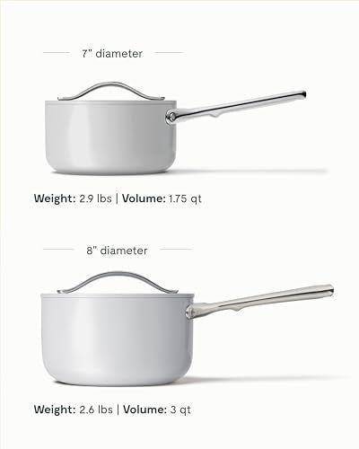 Non Stick 3 qt Ceramic Sauce Pan with Lid
