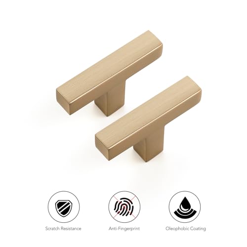 Champagne Bronze Cabinet Handles Cabinet Pulls Single Hole 10 Pack (10 Count)