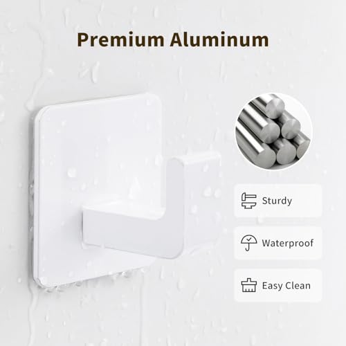 Square Self Adhesive Towel Hooks (4 Count)