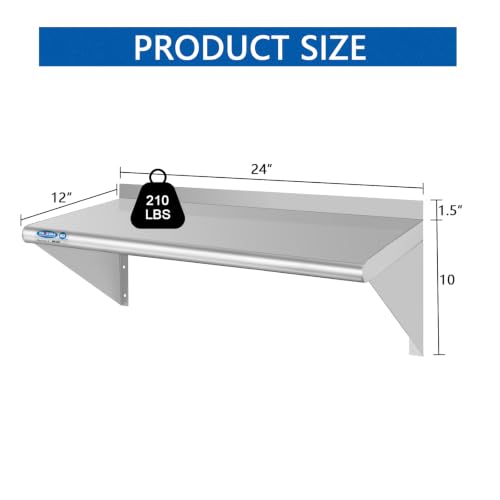 HARDURA Stainless Steel Shelf 12" x 24"
