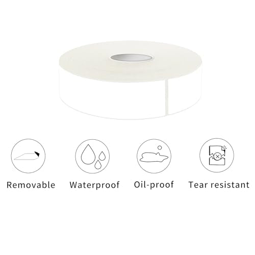 500 Blank Removable Freezer Labels Water Oil Resistant with Perforation Line for Food Containers Jars Pantry Organization