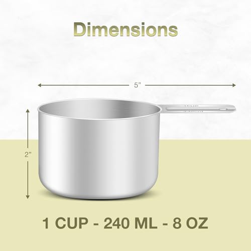 18/8(304) Stainless Steel Measuring Cup Set(1CUP & 2CUP) (2 Count)