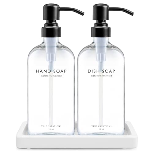 Glass Soap Dispenser Set (2 Count)