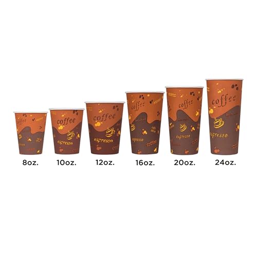 20 oz Paper Hot Coffee Cups [600 ct] Disposable (600 Count)