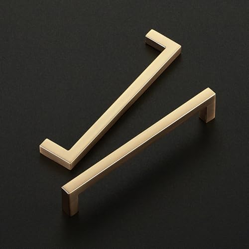 Champagne Bronze Cabinet Handles Solid Cabinet Pulls 5 Inch 30 Pack (30 Count)