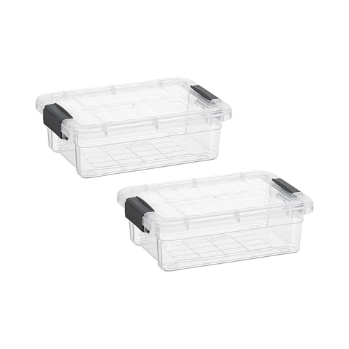 Clear Storage Boxes with Lids (2 Count)