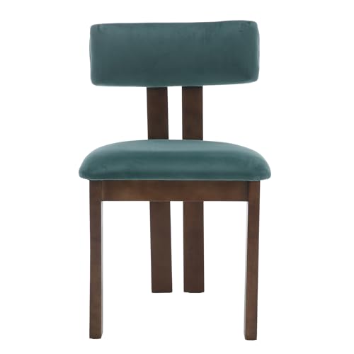 Dining Chairs Set of 2 Velvet Diner Chairs Modern Wood Chairs for Kitchen and Dining Room (2 Count)