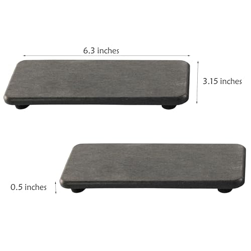 2Pcs Stone Soap Trays Water Absorbing Diatomite Coaster (2 Count)