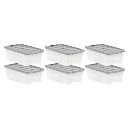 Plastic Storage Containers with Secure Latching Lids (6 Count)