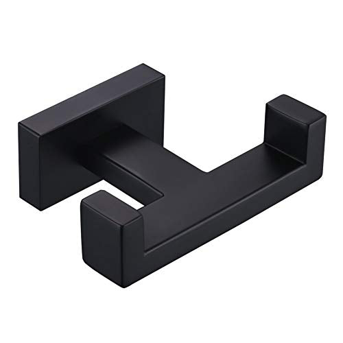 Double Towel Hook Matte Black