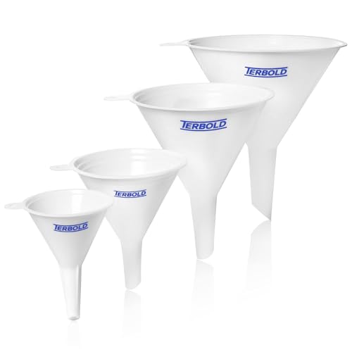 4pc Funnel Nesting Set in BPA Free Plastic for Kitchen Cooking (4 Count)