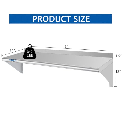HARDURA Stainless Steel Shelf 14" x 48"
