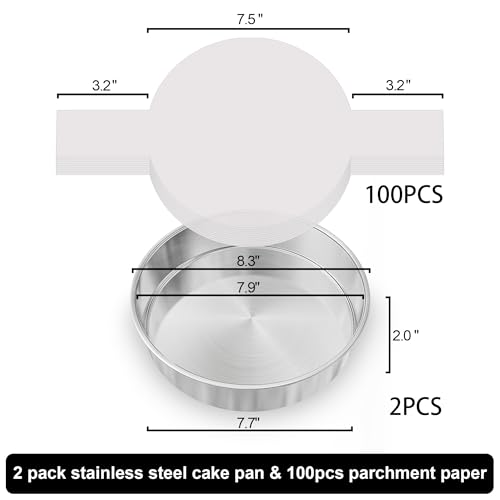 8 Inch Cake Pan Set of 2 (2 Count)