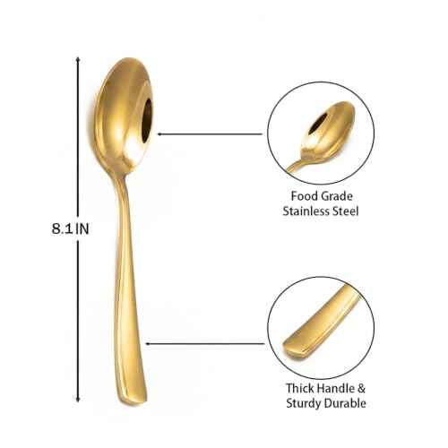 8 Piece Gold Spoons Set (8 Count)