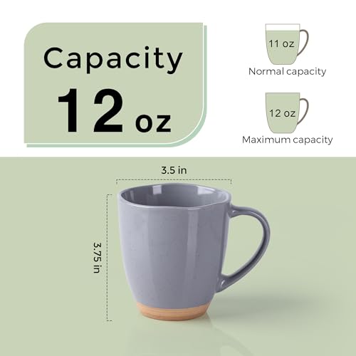 12oz Coffee Mugs set of 4 (4 Count)