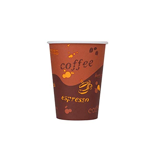 12 oz Paper Hot Coffee Cups [1000 ct] Disposable (1000 Count)