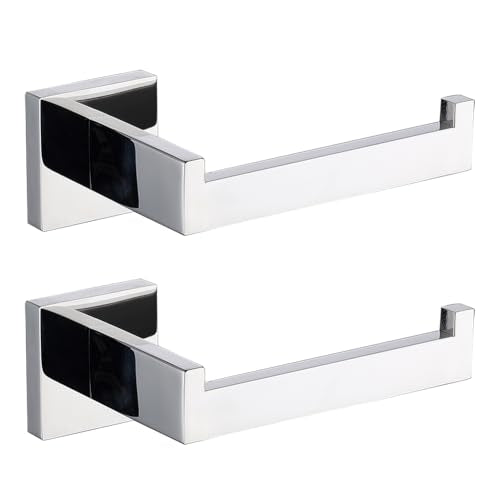 Polished Chrome Toilet Paper Holder SUS304 Stainless Steel (2 Count (1 roll each))