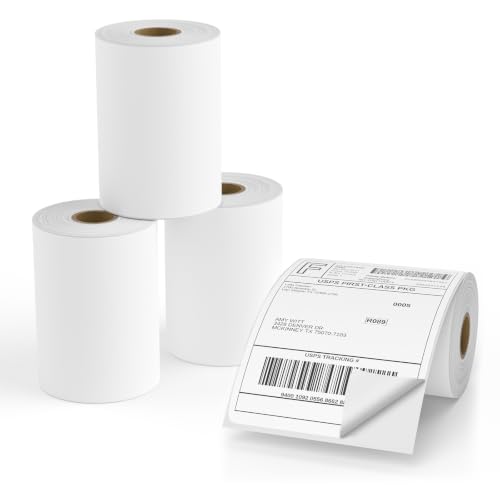 4 Rolls 4x6 Direct Thermal Shipping Labels (1000 Count)