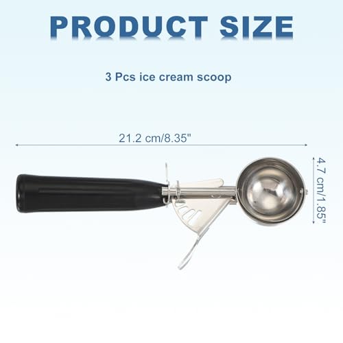 3 Pcs Cookie Scoops Ice Cream Scoop w