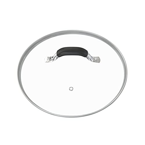 12 Inch Tempered Glass Pot Lid Compatible with 12” Lodge Cast Iron Skillets and 7 Quart Dutch Ovens