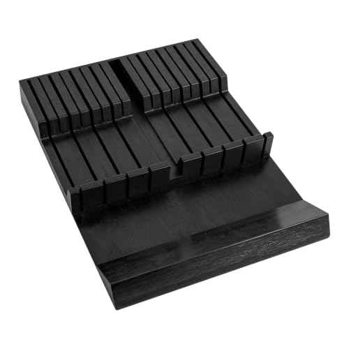 Bamboo In Drawer Knife Block Organizer