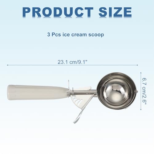 3 Pcs Cookie Scoops Ice Cream Scoop w
