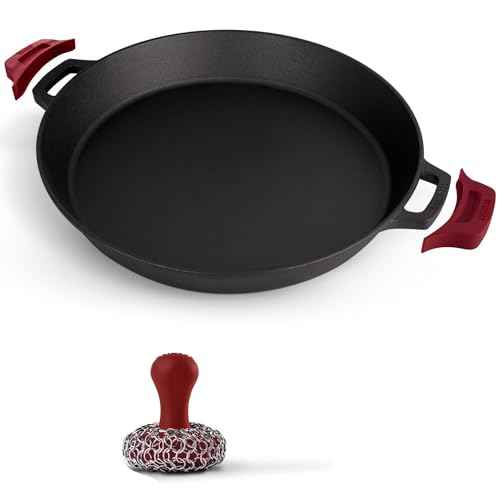 Cast Iron Skillet + Chainmail Scrubber Cleaner