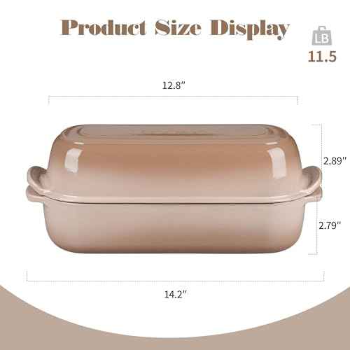 Enameled Cast Iron Loaf Pan with Lid