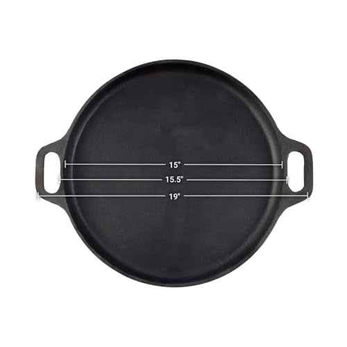 Cast Iron Pizza Pan with Dual Handles