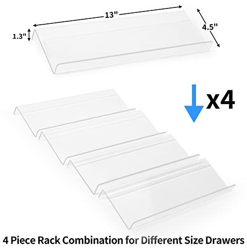 Clear Acrylic Spice Drawer Organizer (4 Count)