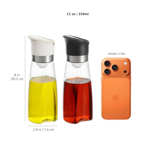 Premium Glass Olive Oil and Vinegar Dispenser Bottles Set