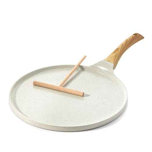 10 Inch Nonstick Crepe Pan Ceramic Coating Pancake Pan White