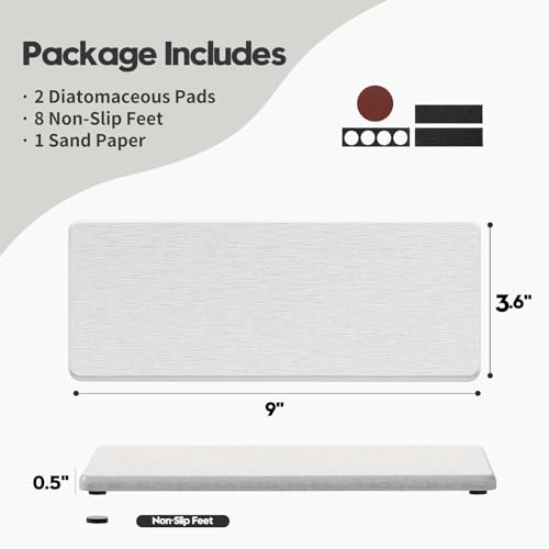 2PCS Beige Bathroom Sink Vanity Trays (2 Count)