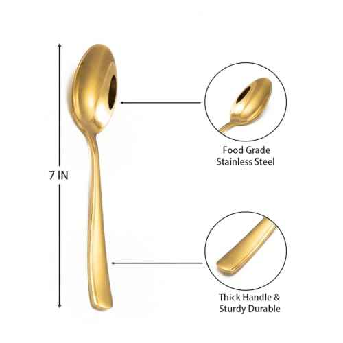 8 Piece Gold Spoons Set (8 Count)