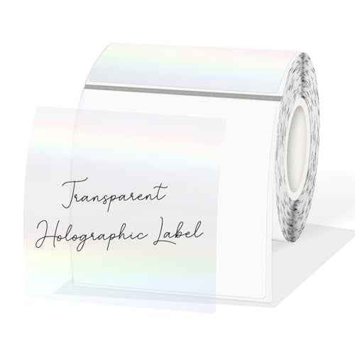 3 Inch Square Transparent Thermal Label Stickers