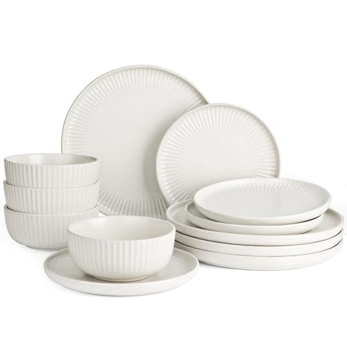 Stoneware Dinnerware Sets for 4 (12 Count)
