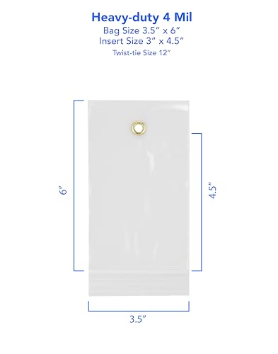 GPI 3.5" x 6" Reclosable Zip Bags with Bottom Hang (1000 Count)