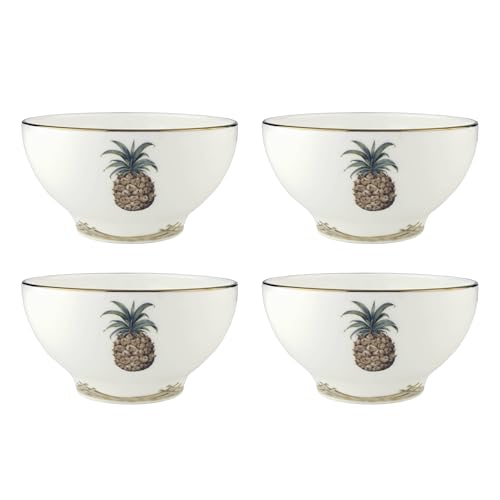 897300 British Colonial Bamboo Rice Bowls (4 Count)
