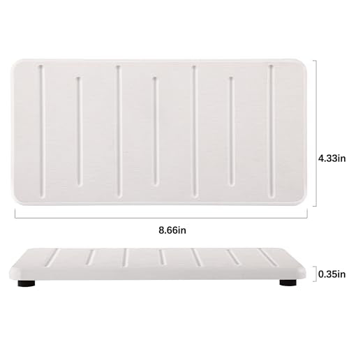 2PCS Water Absorbing Stone Tray for Cosmetics & Hand Soap & Houseplants (2 Count)