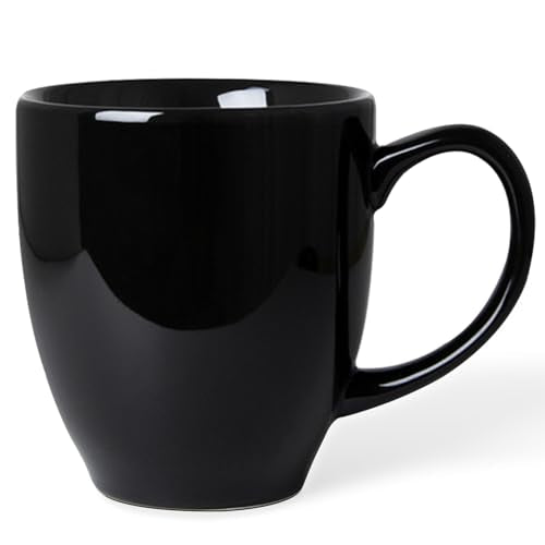 Durable 16oz Black Ceramic Coffee Mug