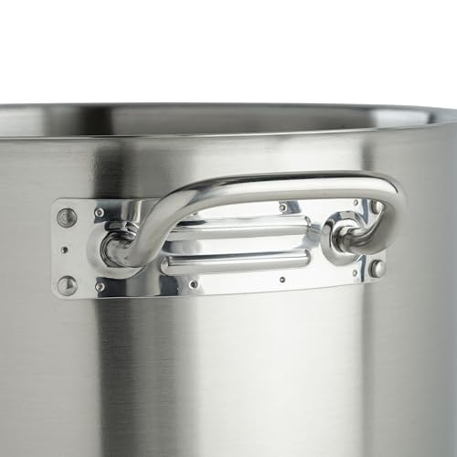 Silver 32 qt Stainless Steel Stock Pot with Cover