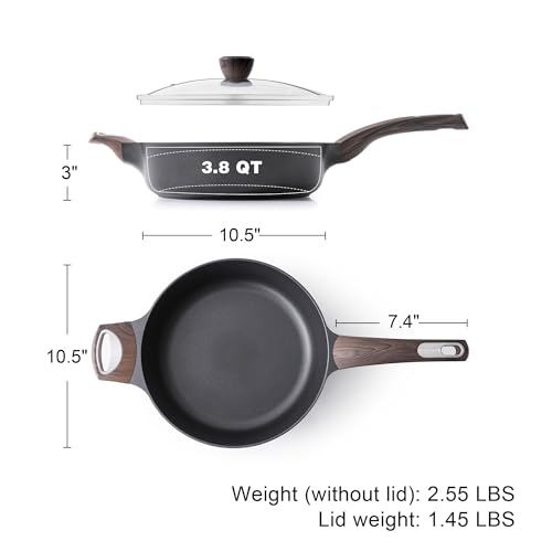 Nonstick Frying Pan Skillet with Lid