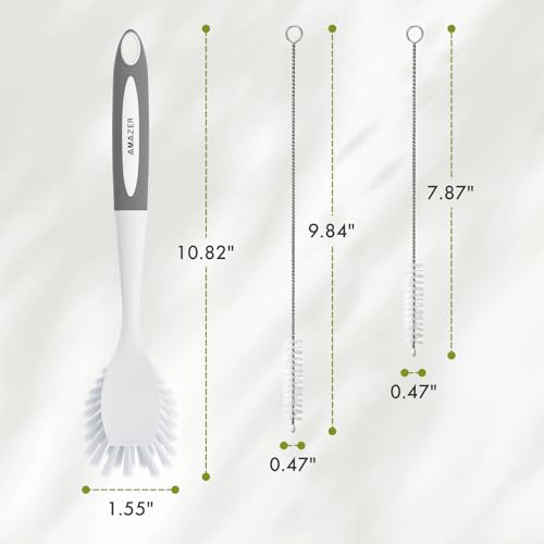Dish Brush with Handle (4 Count)