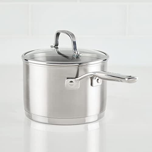3 Ply Base Brushed Stainless Steel Sauce Pan